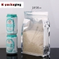 5 pcs Flat Bottom Plastic Transparent Packaging Bags Foil Zip Food Pouch Supplies